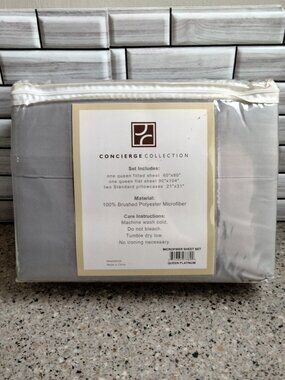 Microfiber Platinum Queen Sheet Set